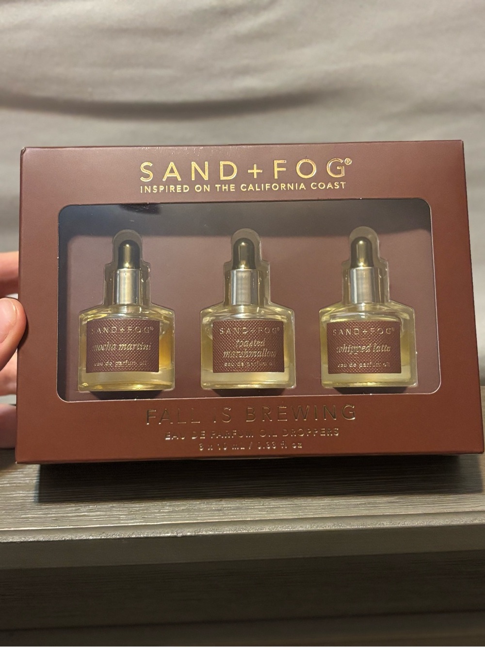 Sand + Fog Fall Is Brewing Perfume Oil Toasted marshmallow whipped latte